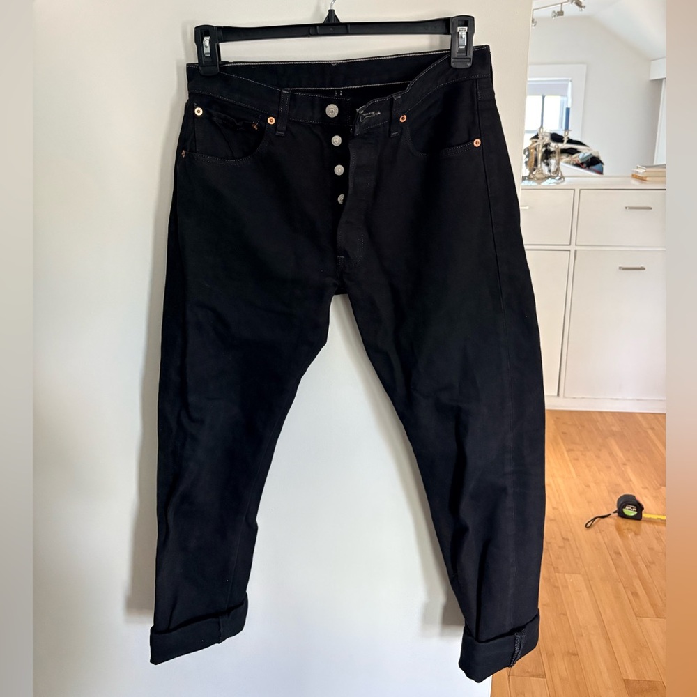 Levi's Men’s Black Relaxed Button-Fly Jeans